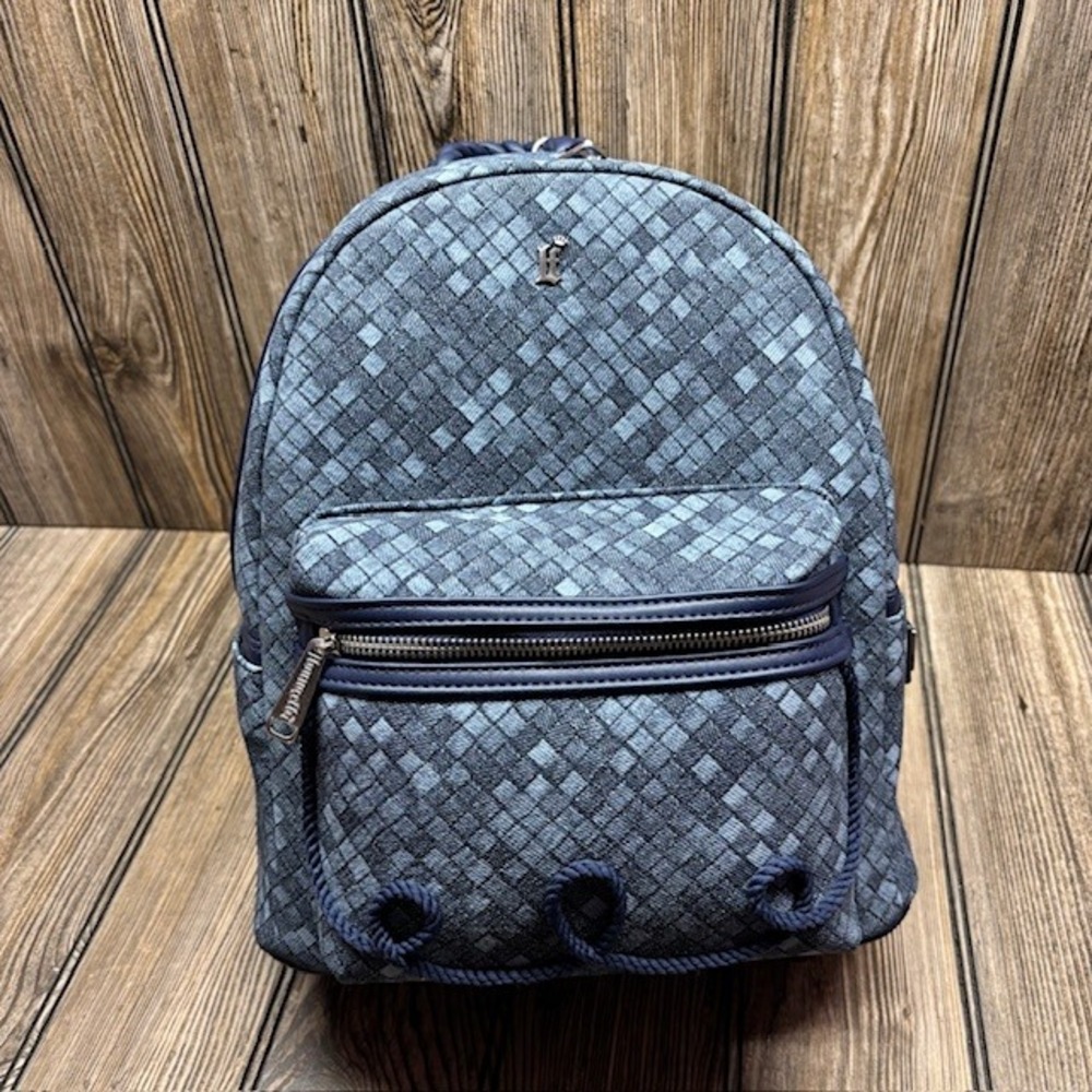 Loungefly Blue Checkered Mini Backpack